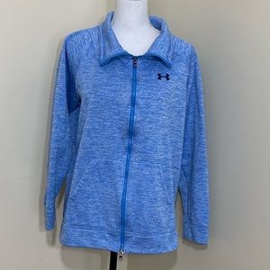 UNDER ARMOUR || Women Loose Sweatshirt Jacket Full Zip Blue size Large